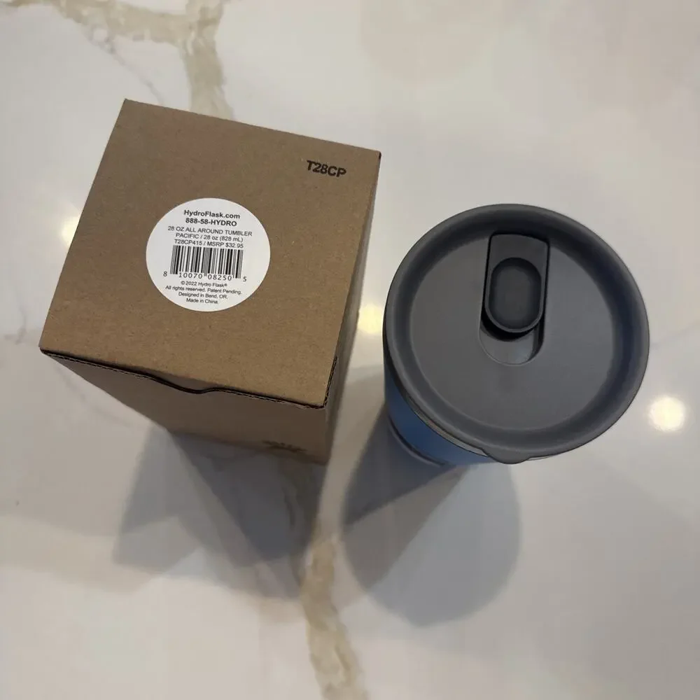 NEW Hydro Flask All Around Stainless Steel Tumbler, Pacific Blue 28 oz